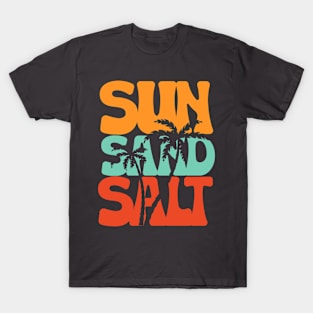 Sun Sand & Salt | Ocean Vibes | T Shirt Design T-Shirt